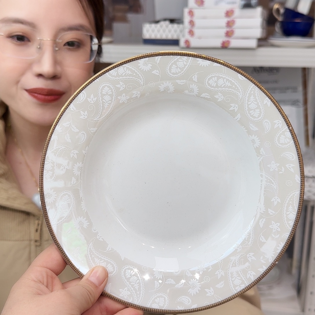 骨瓷高骨8英寸汤盘20*3.5cm一个