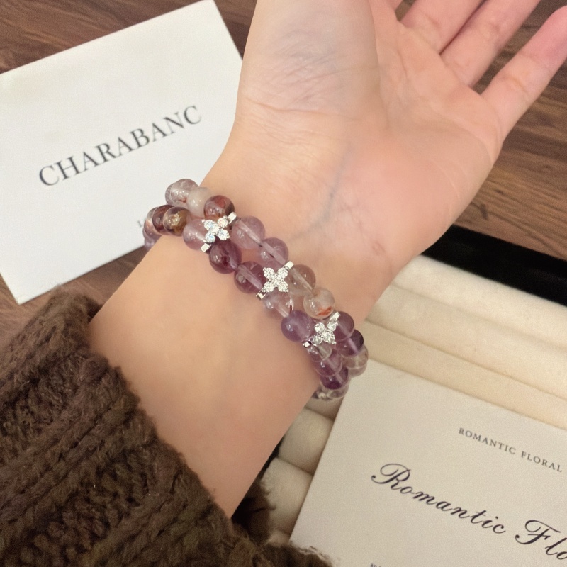 X2645紫幽灵双圈手链高端轻奢手串多样性发一