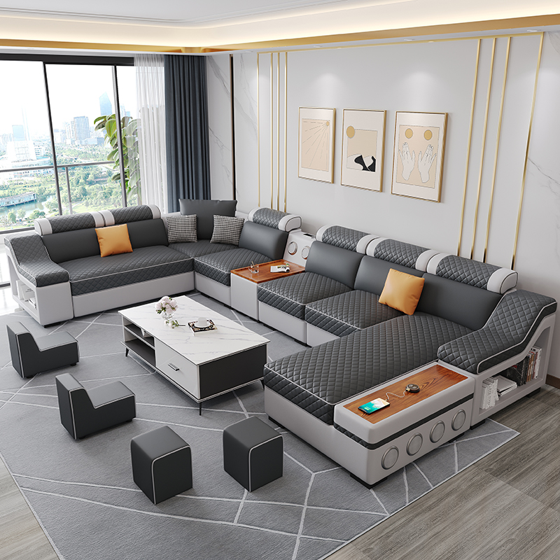 【VIP专属】冬夏两用大客厅沙发大户型现代简约猫抓皮转角乳胶贵妃