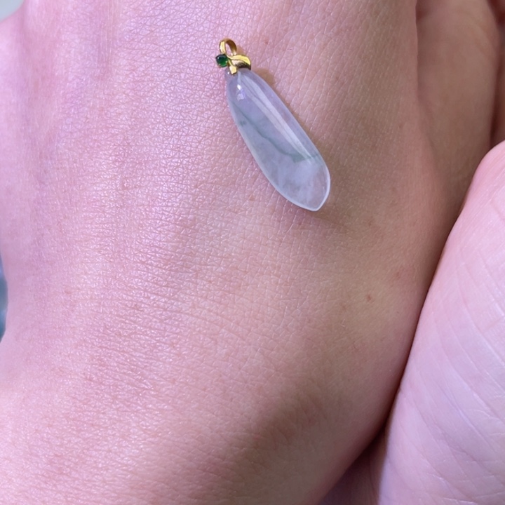 翡翠颈饰18K金镶嵌福瓜