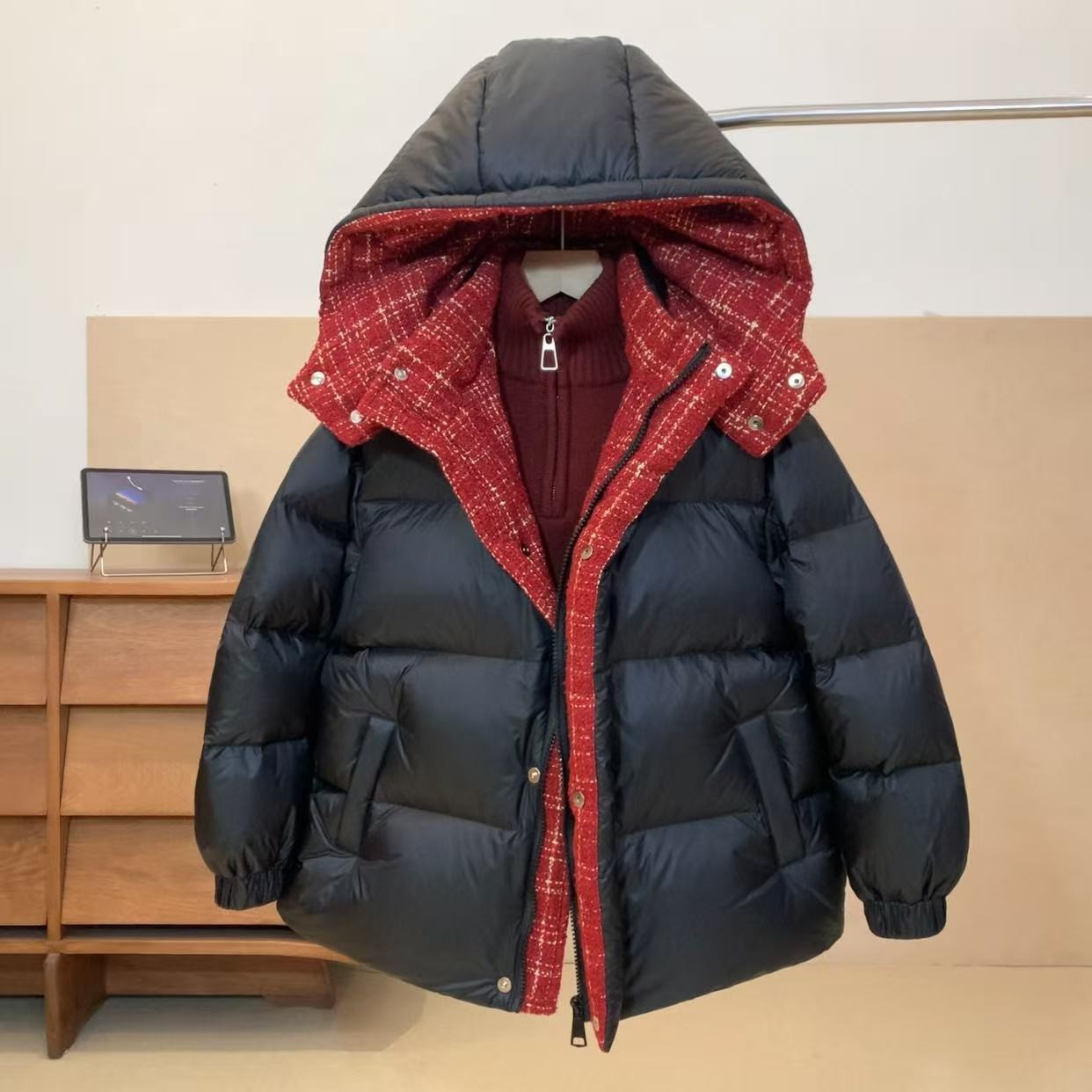 【拜年服】潮童羽绒服90白鸭绒连帽韩版男童保暖加厚羽绒服YG7172