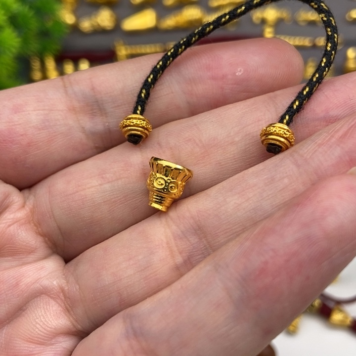 大****足银玻璃法眼佛塔8mm双层唐草轴565mm