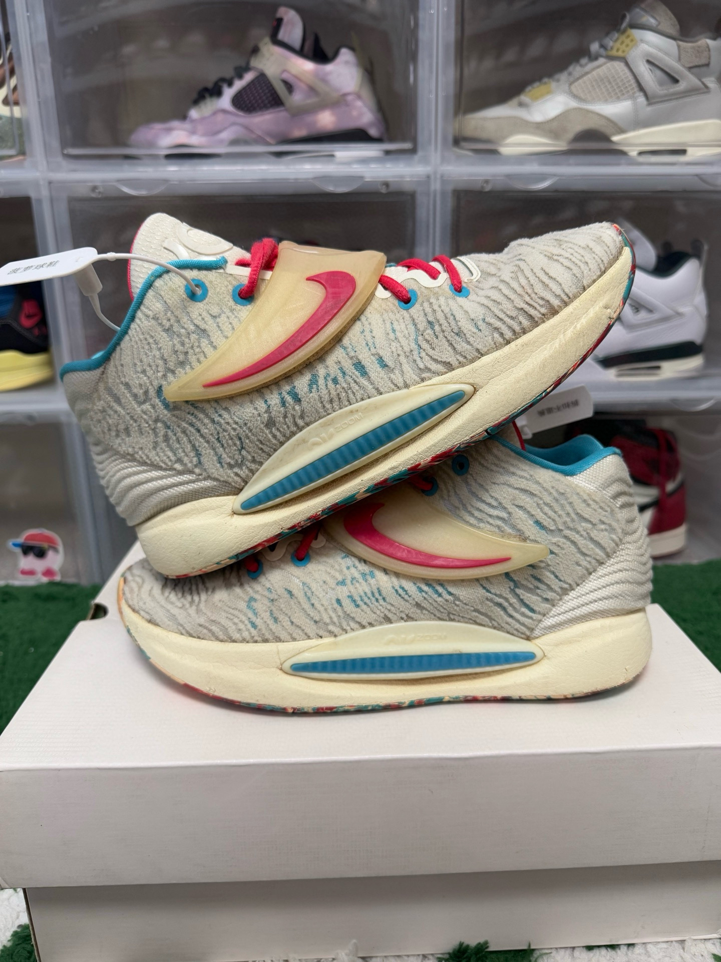 90新 maje 42.5码/kd14白彩篮球鞋/二手正品/鞋帮磨损修复