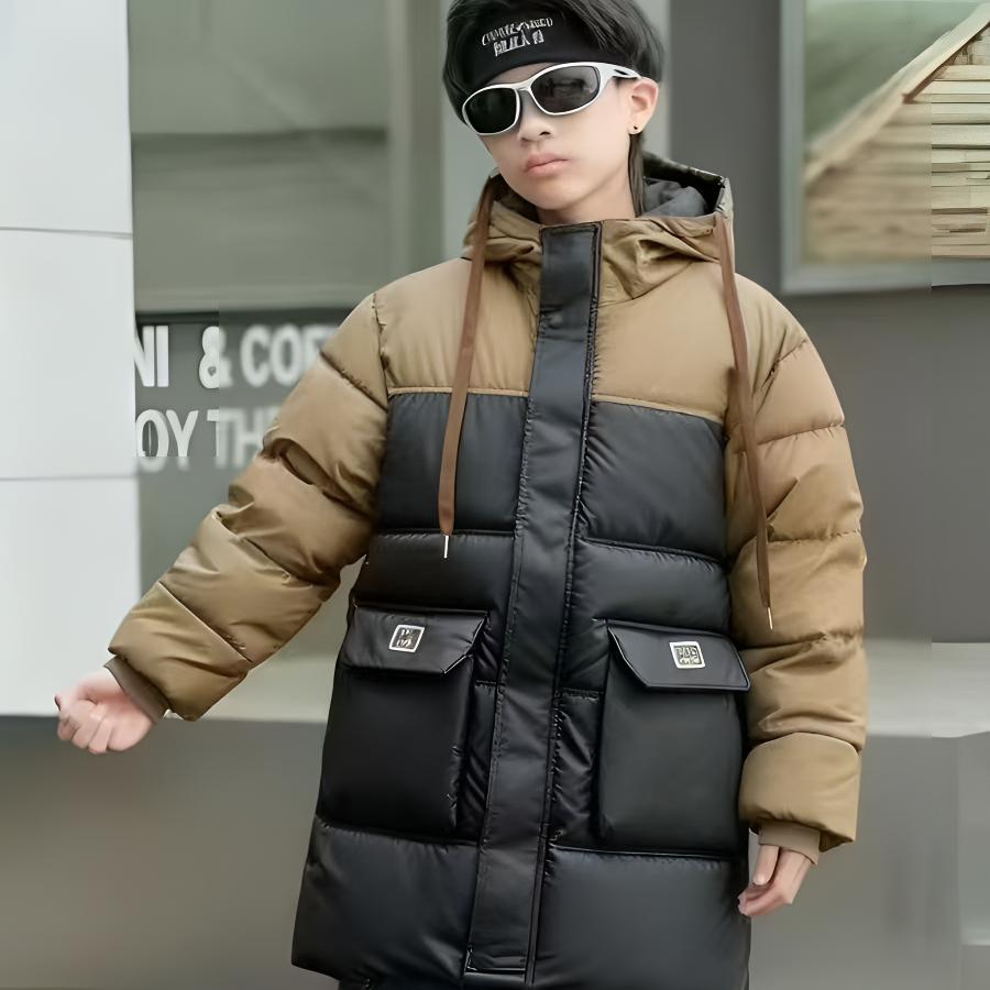 冬装短款休闲风韩版棉袄秋冬棉服常规款格子男连帽大童加厚保暖