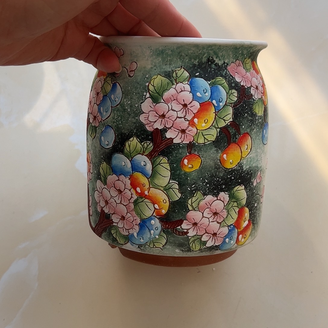 景德镇炫彩手绘口11.5高15.5