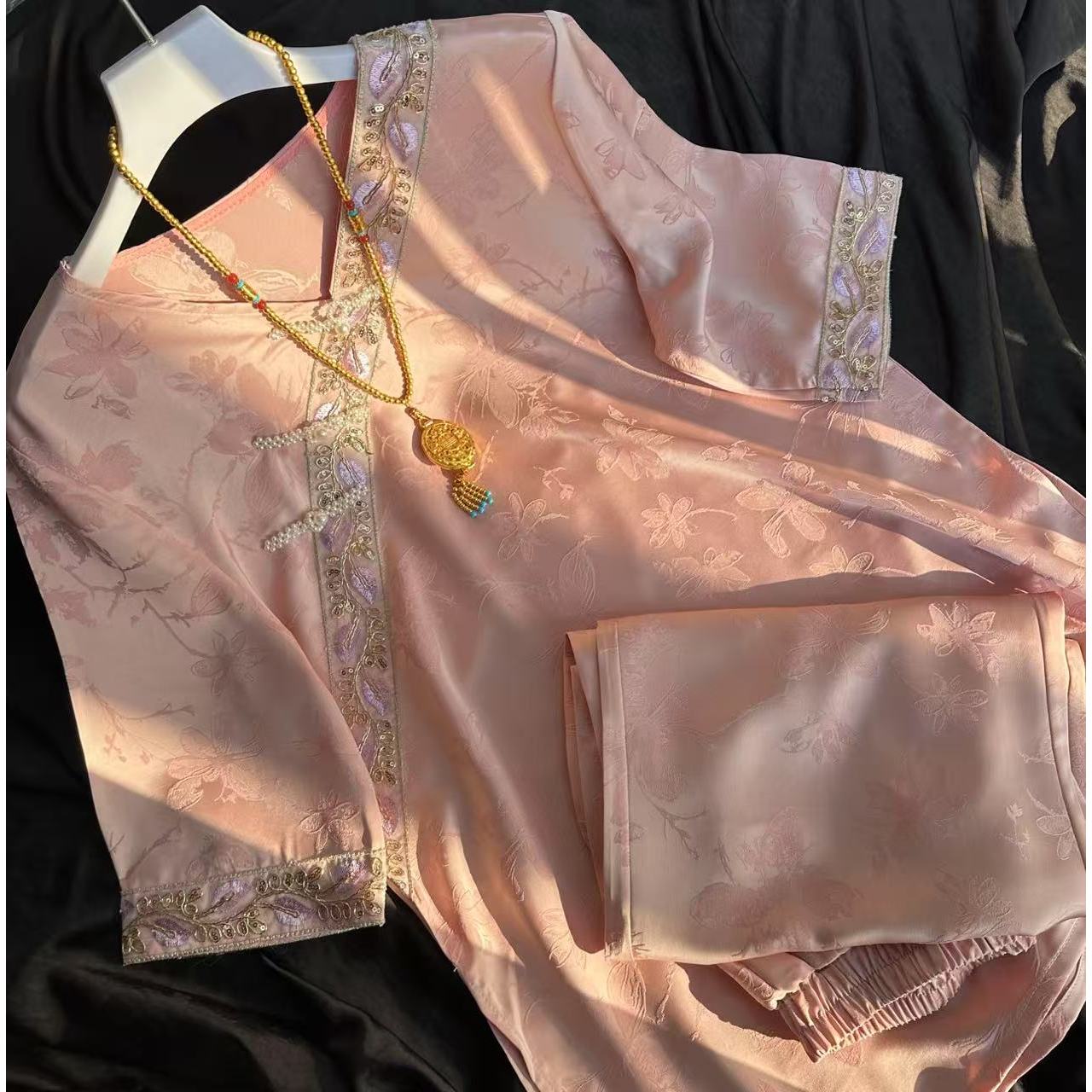 0248-常熟新中式【清风徐来】夏季新款女士气质百搭显瘦套装