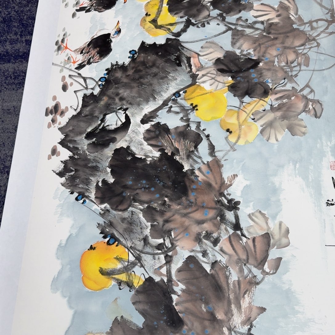 国画国画作品山水花鸟