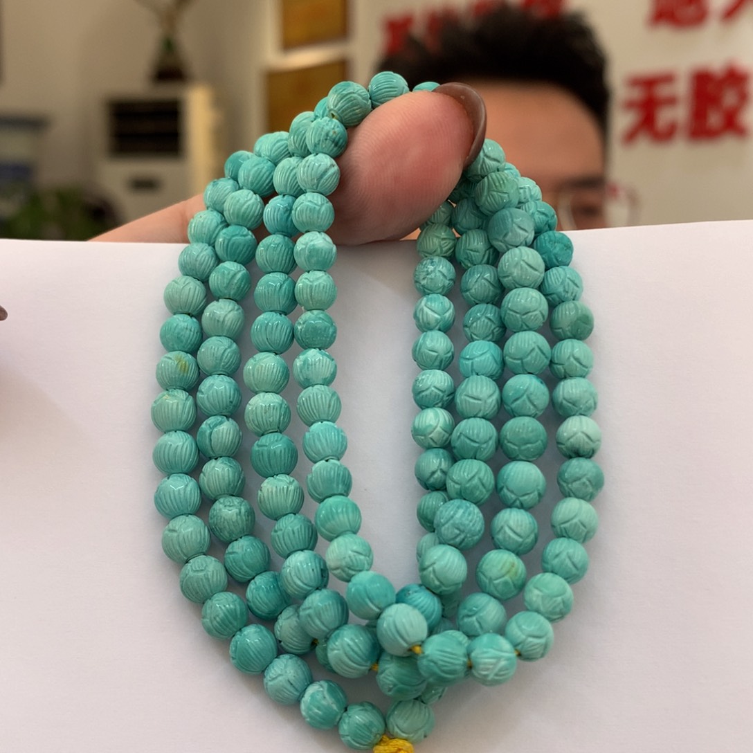 未镶嵌绿松石长链