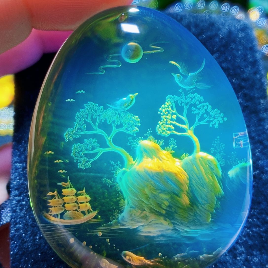 【闪购商品】蓝珀吊坠(不含链)未镶嵌
