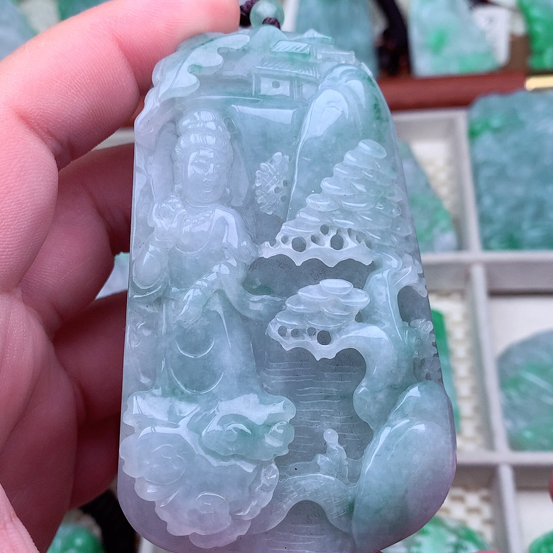 翡翠未镶嵌吊坠(不含链)