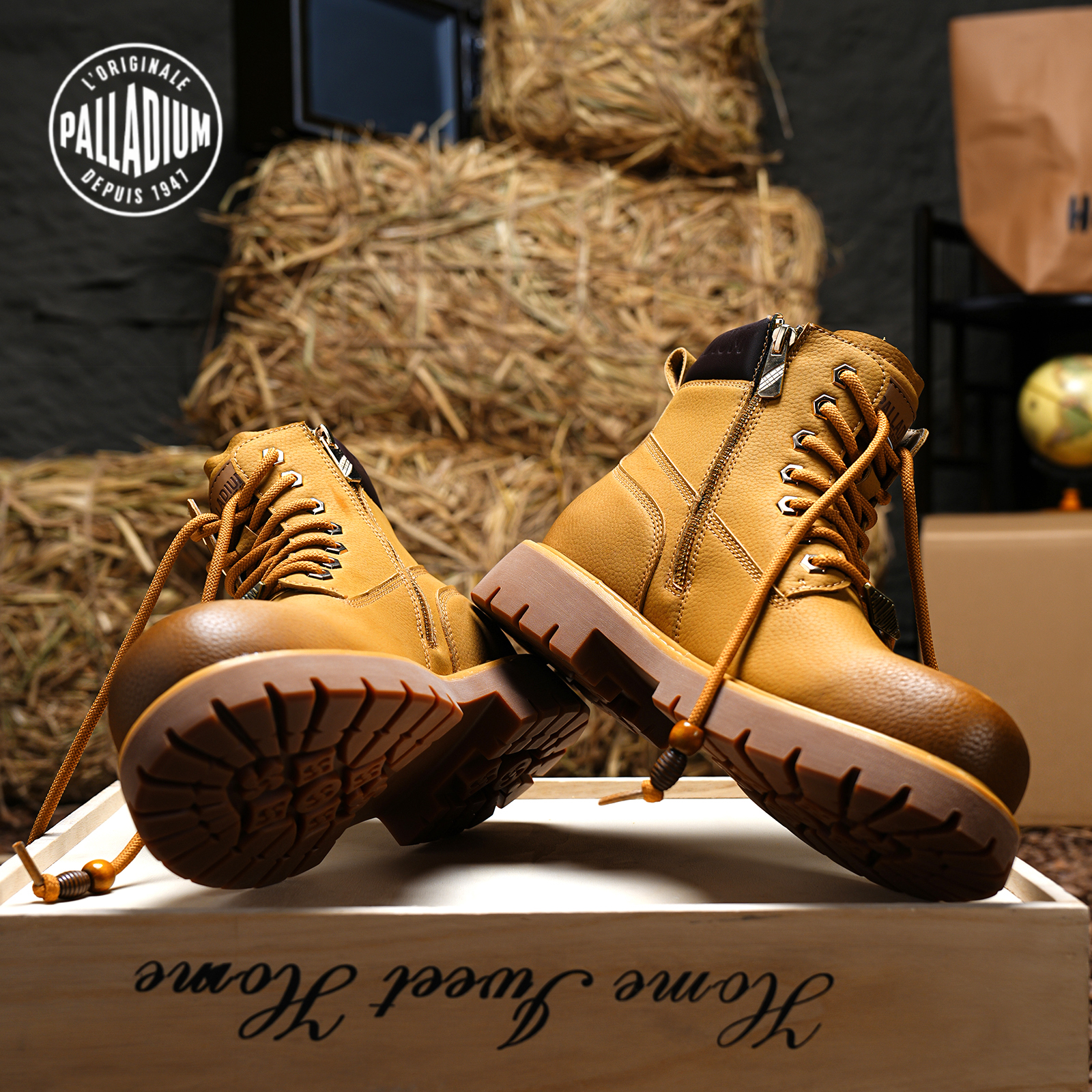 PALLADIUM/帕拉丁猎装大黄靴2025新款男休闲中帮户外工装靴74928