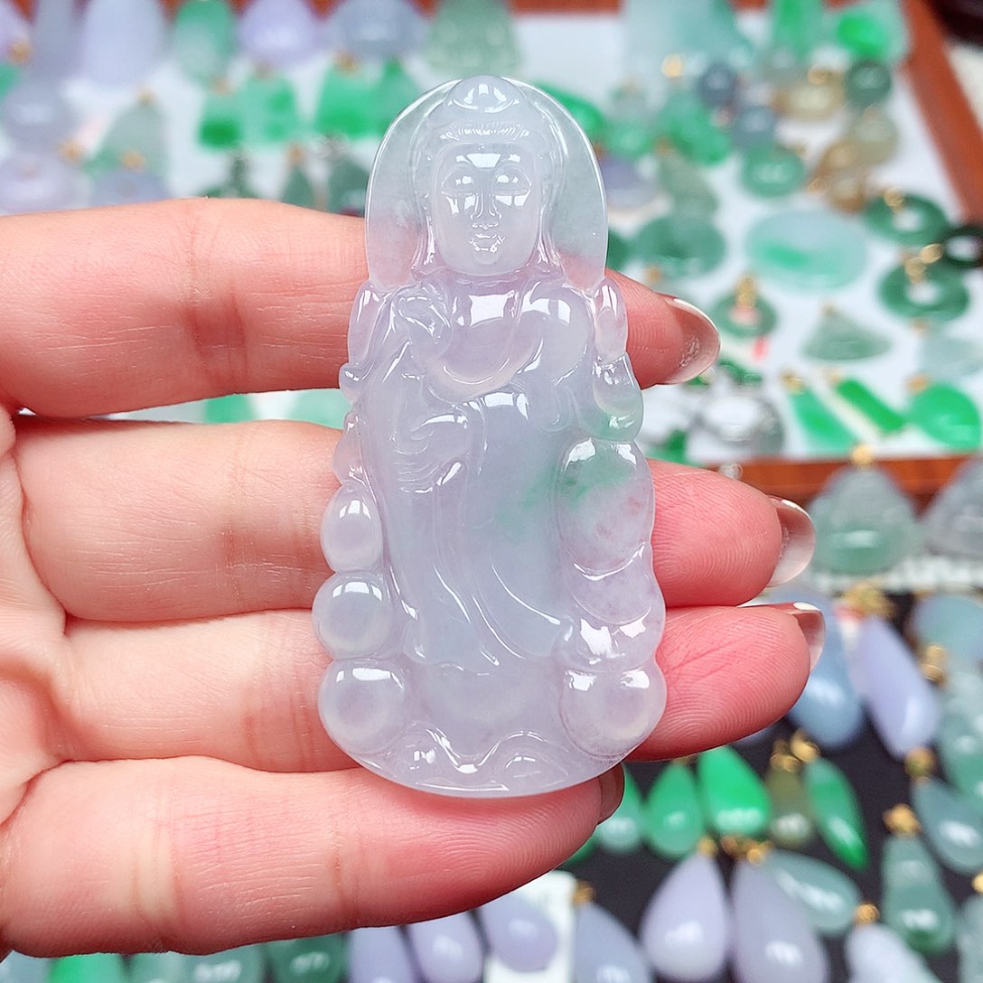 翡翠颈饰未镶嵌天然翡翠A货