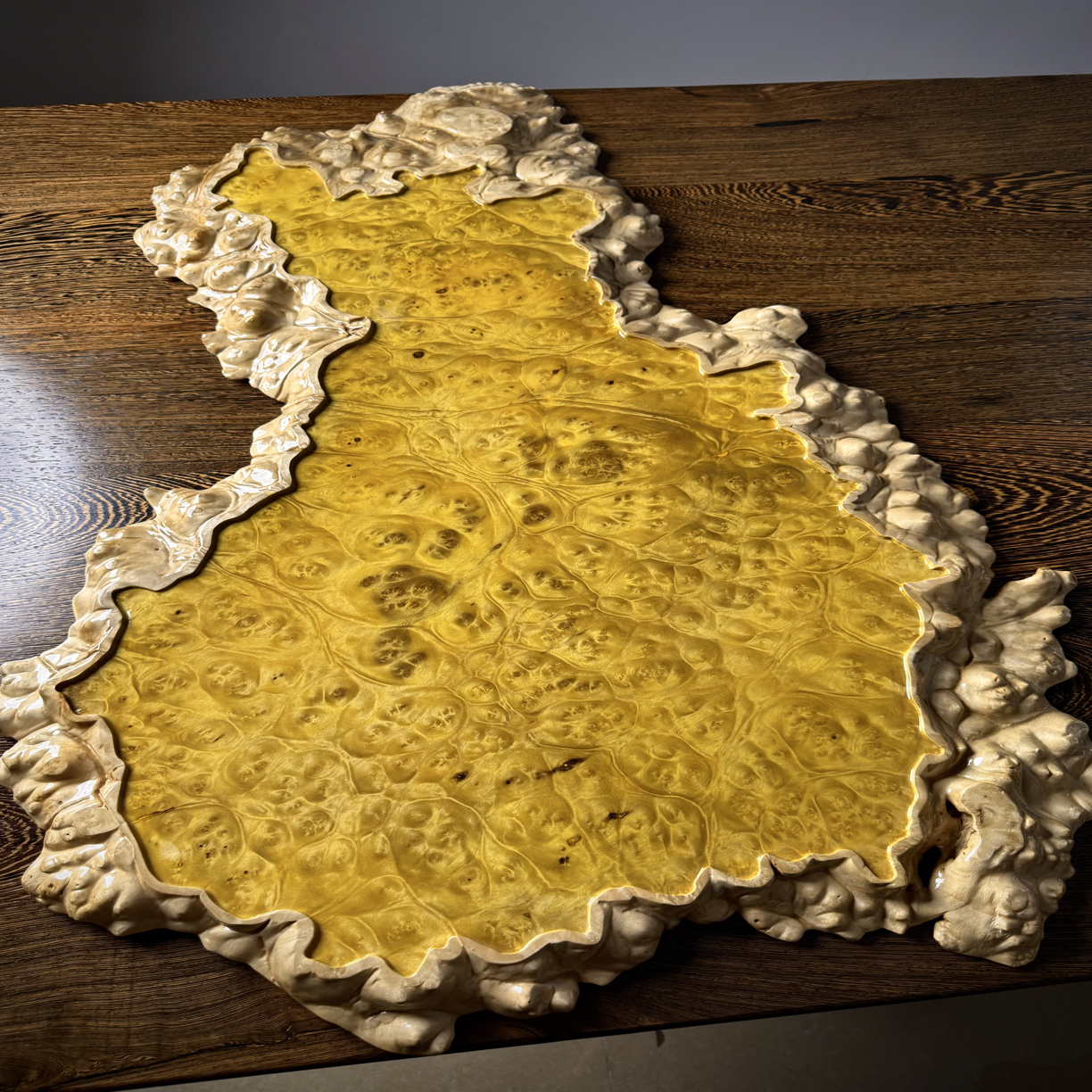 黄金樟原边皮大尺寸干泡盘客厅茶几