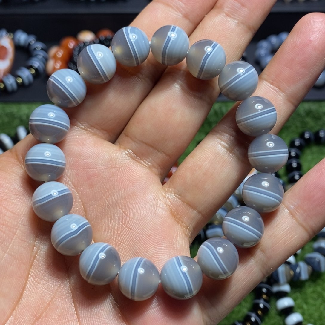 玛瑙/玉髓一线药师玛瑙手串未镶嵌12