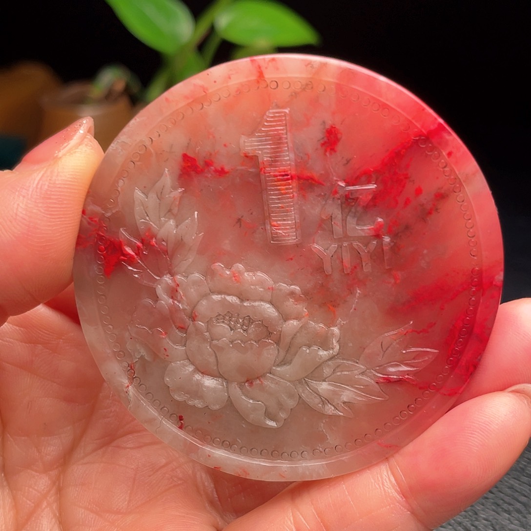 鸡血石鸡血石摆件把件印章闲章牌子