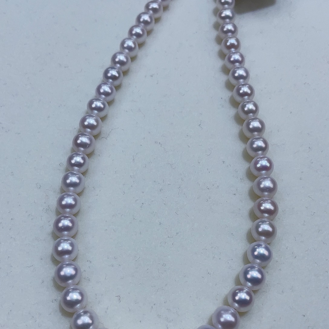 淡水珍珠颈饰银S925镶嵌6.5-7m炫彩嘎嘎亮