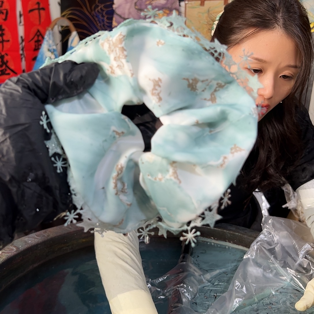 017雪花发圈雪落色