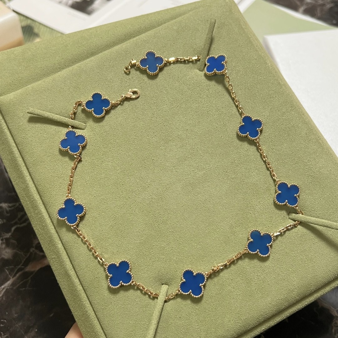 合金项链 轻奢锁骨链十花项链CNC精工版本M061