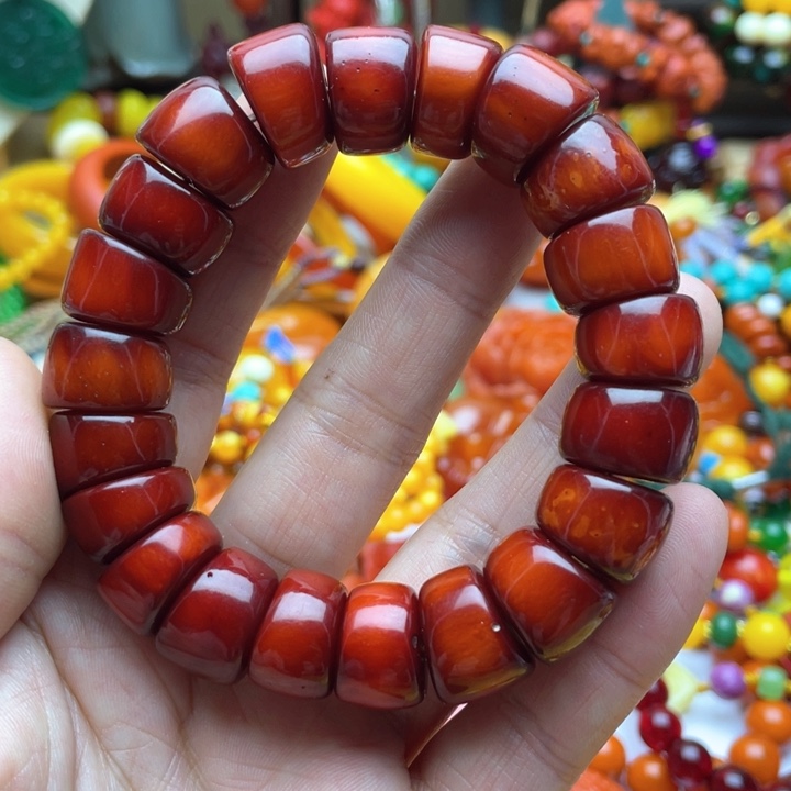 树脂制品14号红色手串