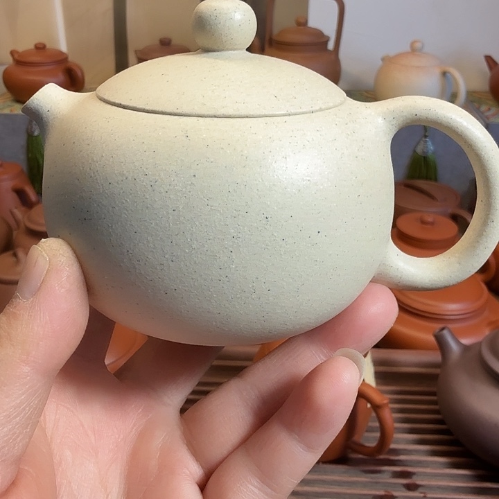 紫砂茶杯全手工白段210cc