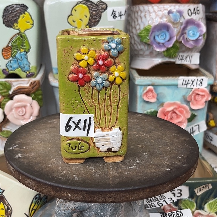 紫砂花盆粗陶材质多肉花盆