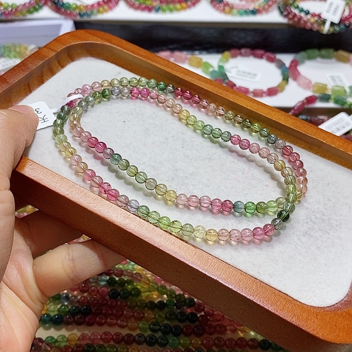 碧玺手链未镶嵌天然碧玺4.9毫米