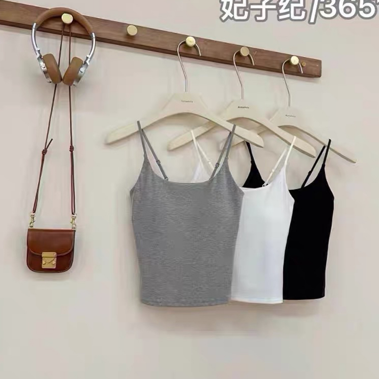 3651美背吊带抹胸内搭纯色休闲显瘦背心