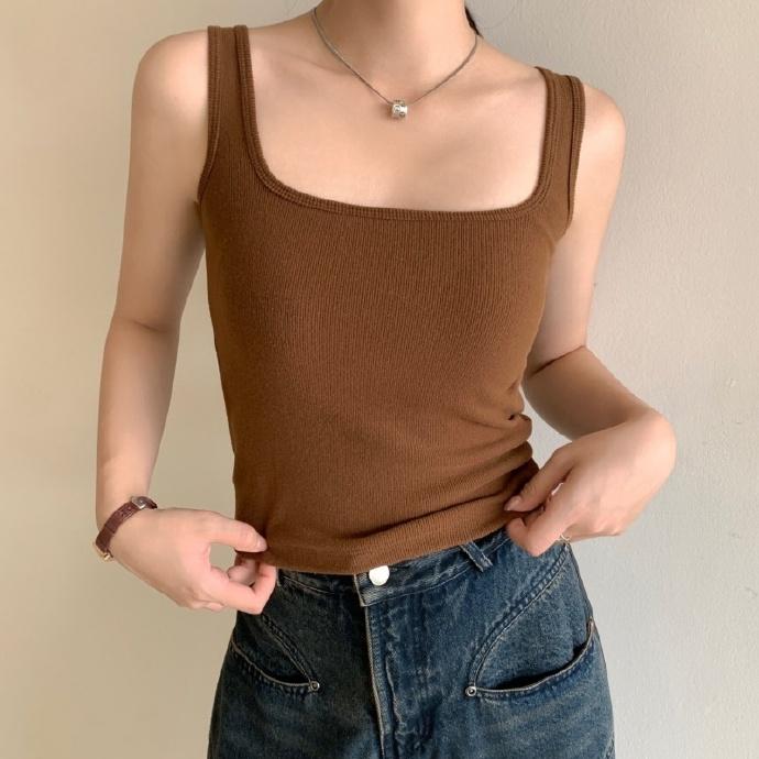 均码大码爆款打底背心吊带内搭遮胸垫螺纹吊带