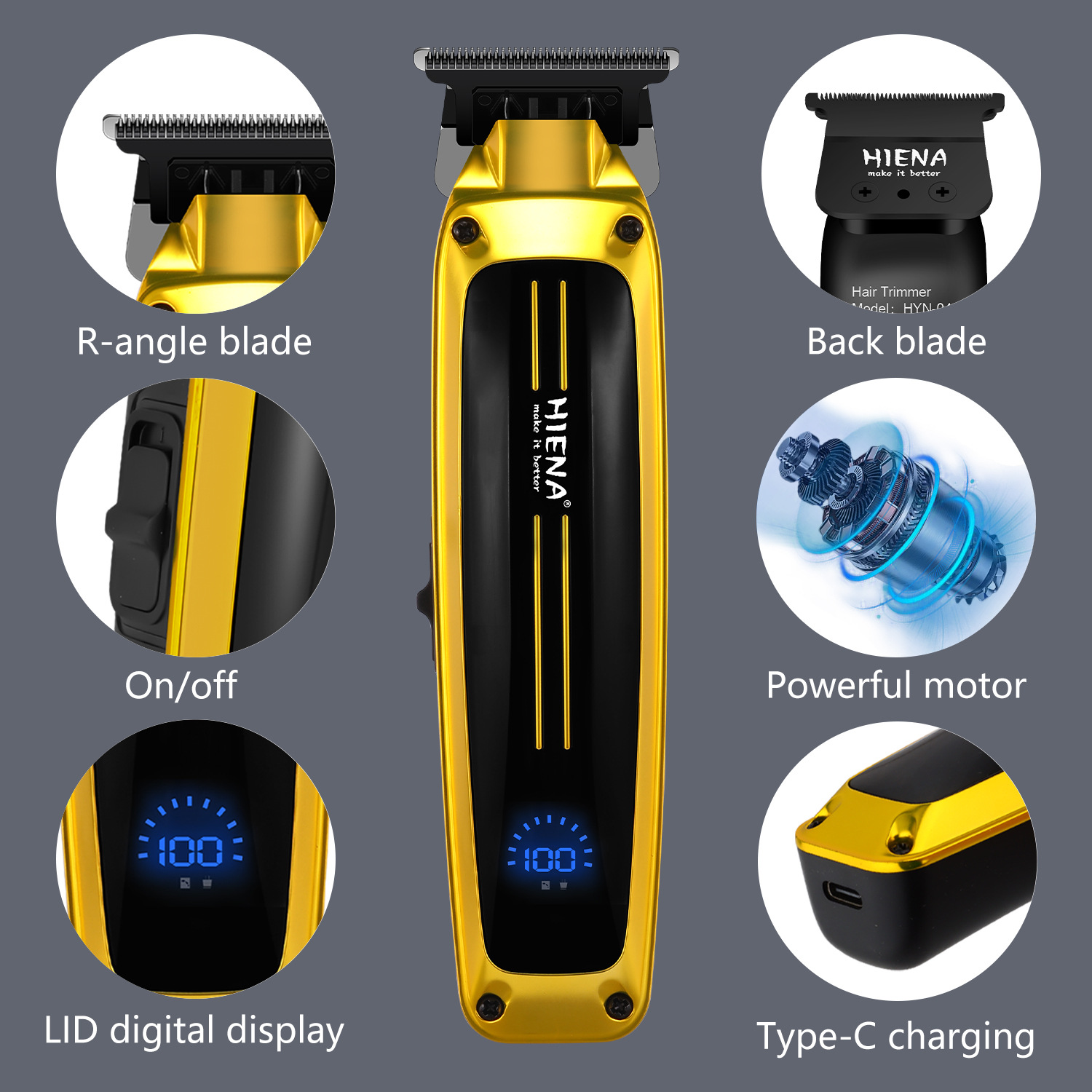 新款理发器电推子剃光头电推剪专用发廊电动理发的剃头发神器通用