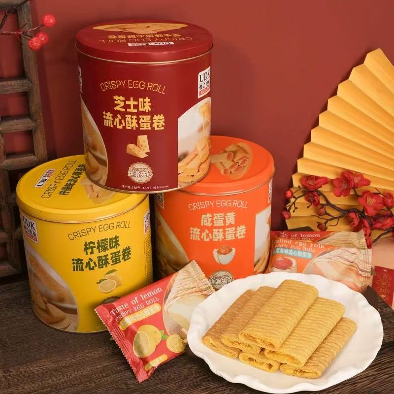 UDK/优之良品 流心酥蛋卷188g*2罐