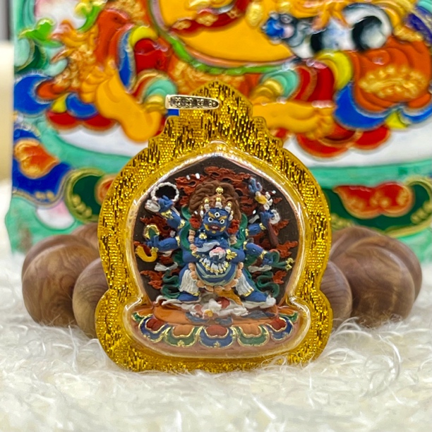 大黑天六臂玛哈嘎拉纯手工泥塑擦擦藏传