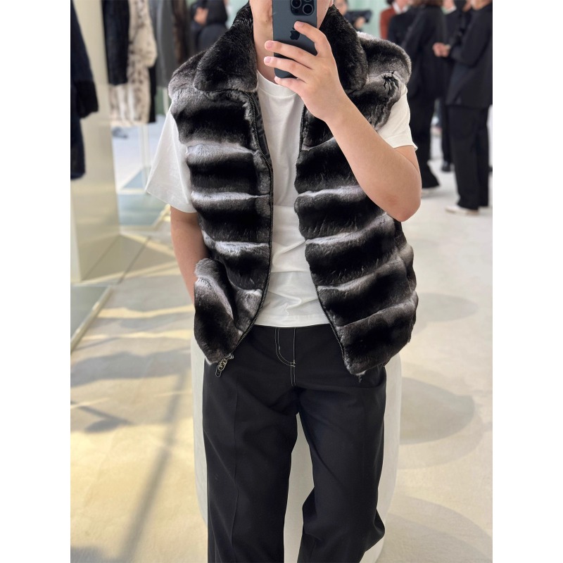 480000HKD” VIP私享会HighFur chinchilla龙猫"青紫蓝马甲皮草