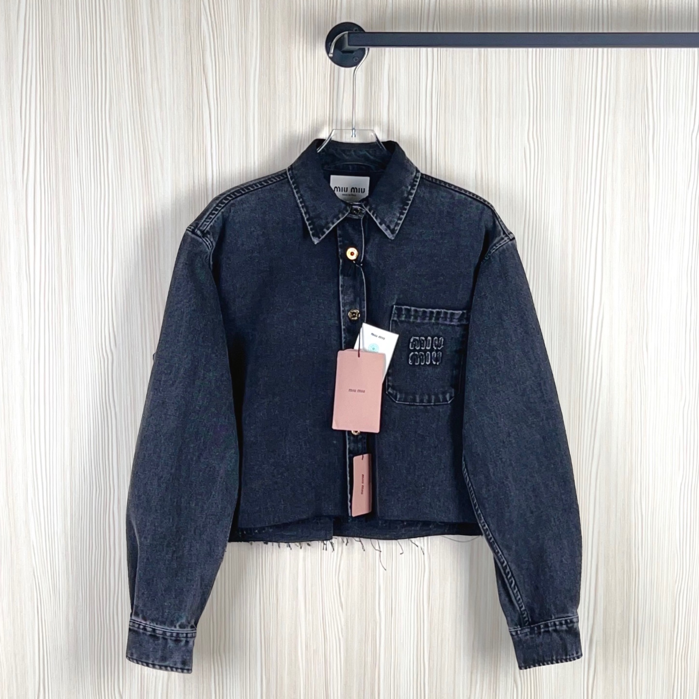 未使用 MIU MIU/缪缪 牛仔外套/成色看直播尺码40/GSS29779 