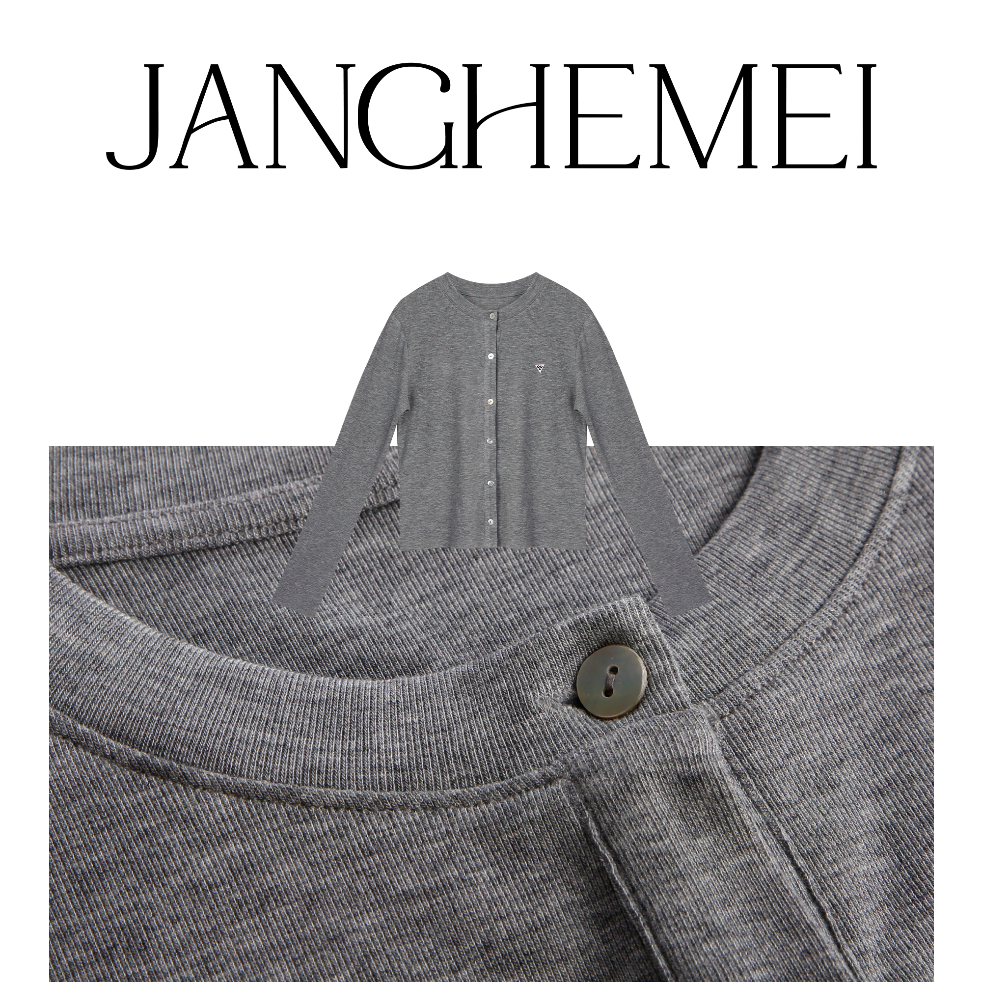 JANGHEMEI【笑脸修身外套】打底衫针织上衣 Z15520M41