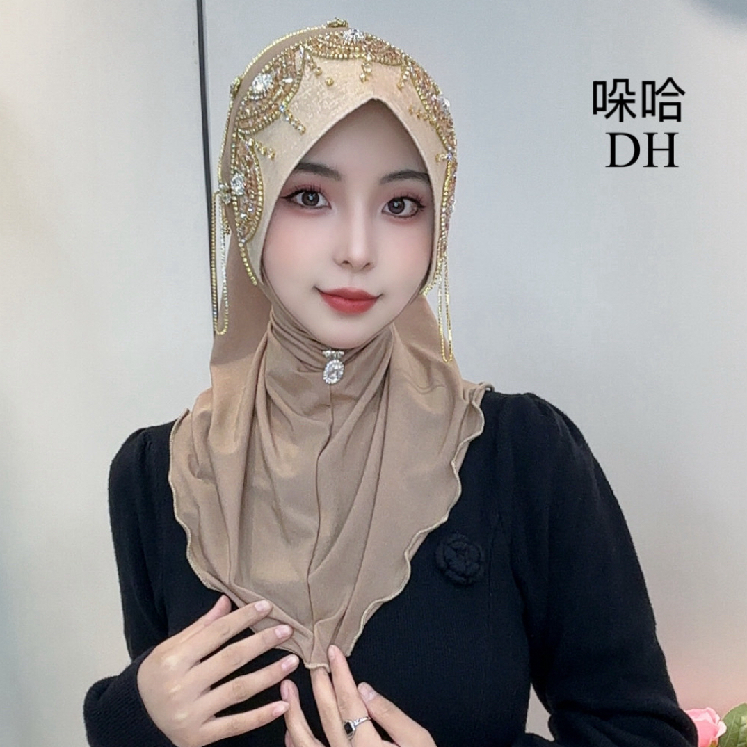 哚哈新款轻奢版星淘纱全帽檐送吸扣