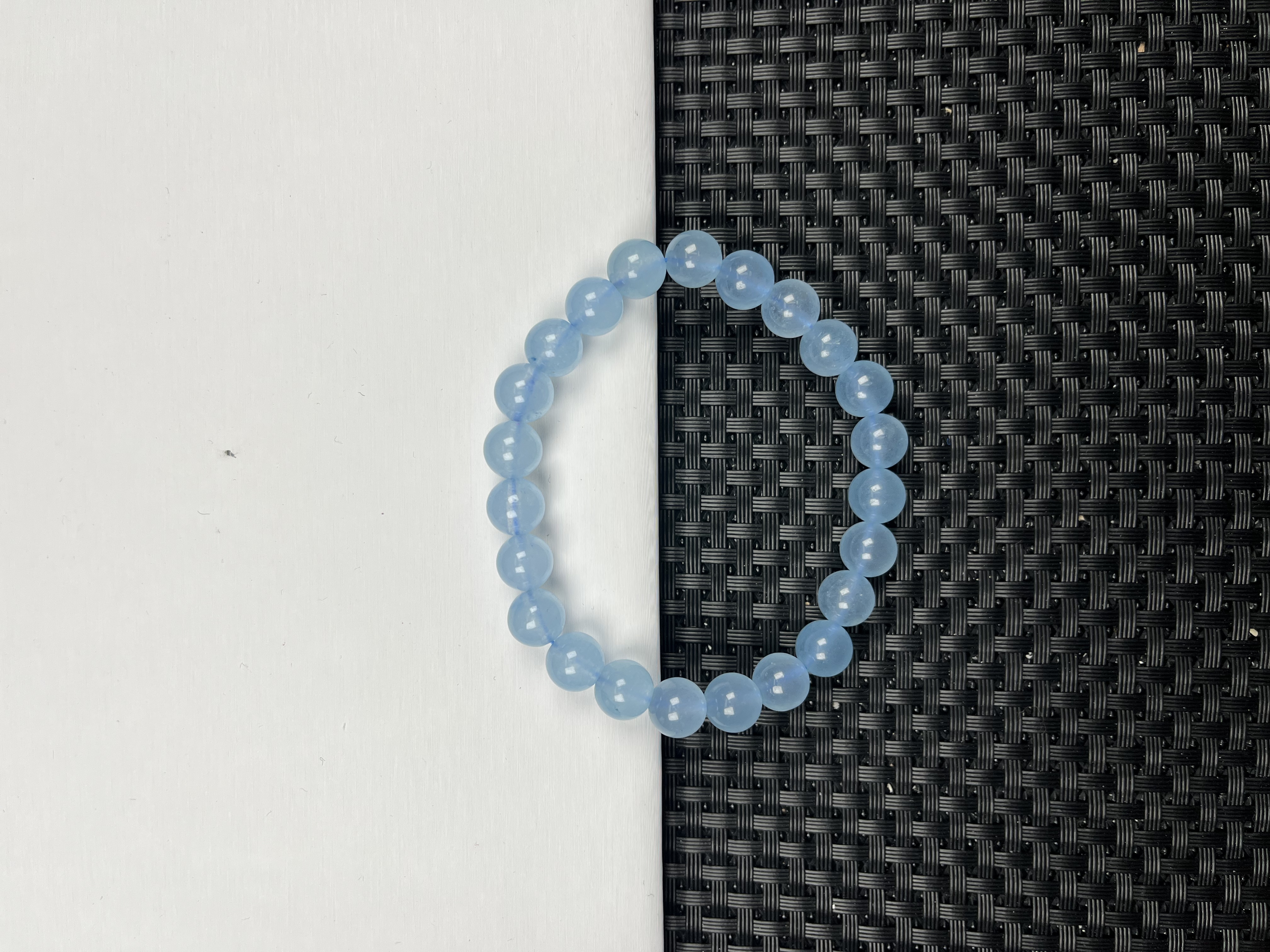 (老郑珠宝)W203蓝冰手串8m时尚精美气质百搭款