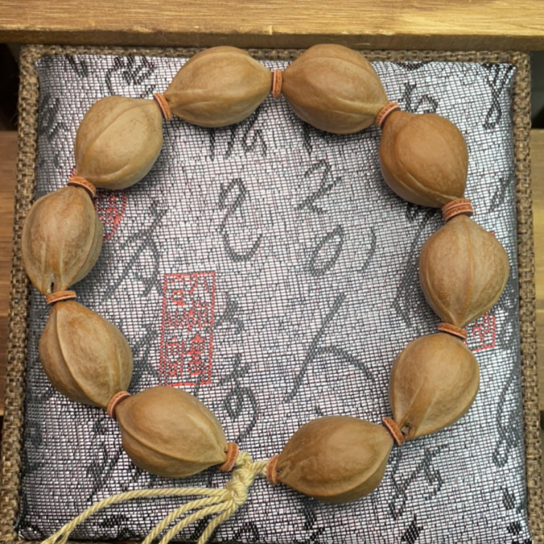 橄榄核大尺寸1825梅林原皮素核手串文玩手链
