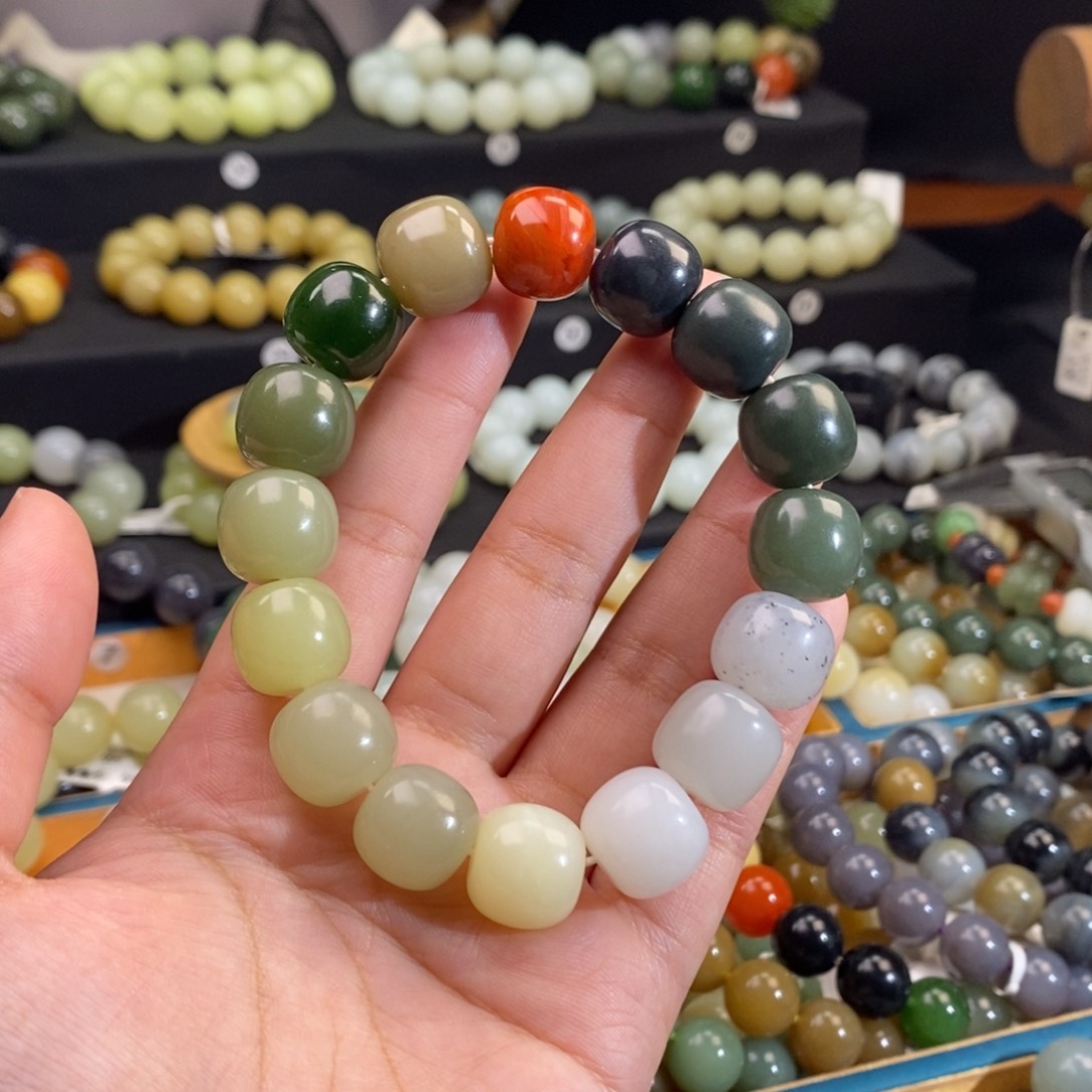 和田玉手串未镶嵌Z14