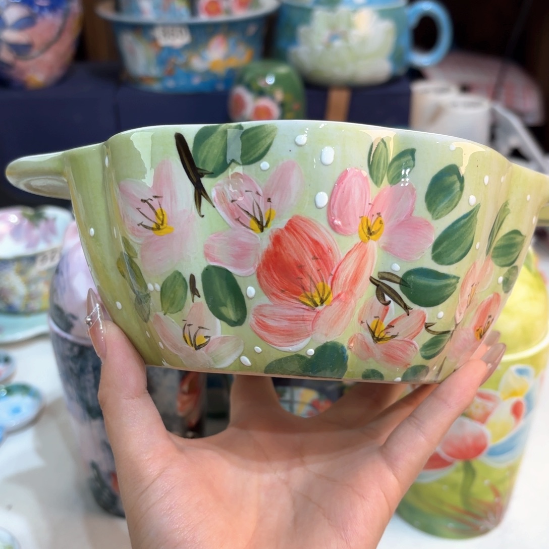 景德镇手绘高温釉下彩陶瓷茶具