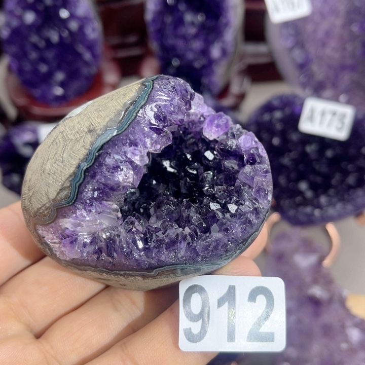 未镶嵌水晶大型摆件（非配饰）紫水晶聚宝盆