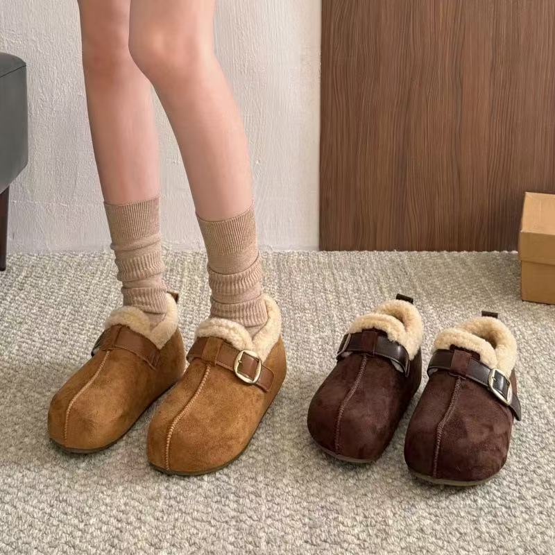【楠楠专属】珍妮姿休闲风勃肯鞋纯色冬季潮流风棉鞋加绒保暖