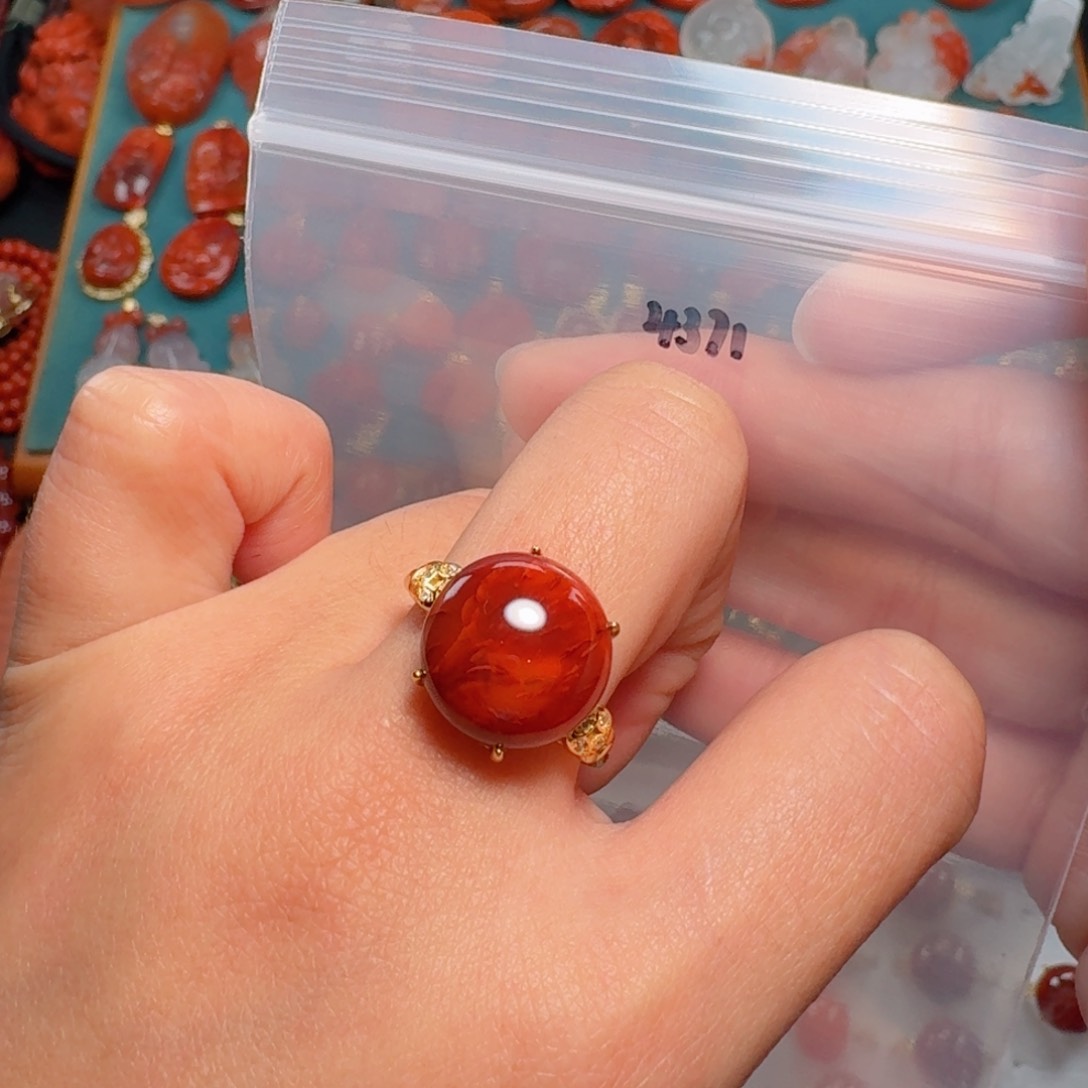 南红玛瑙南红银S925镶嵌