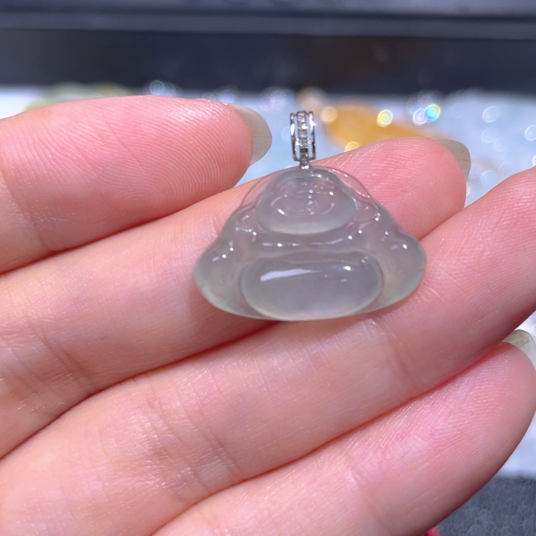 颈饰18K金镶嵌翡翠翡翠