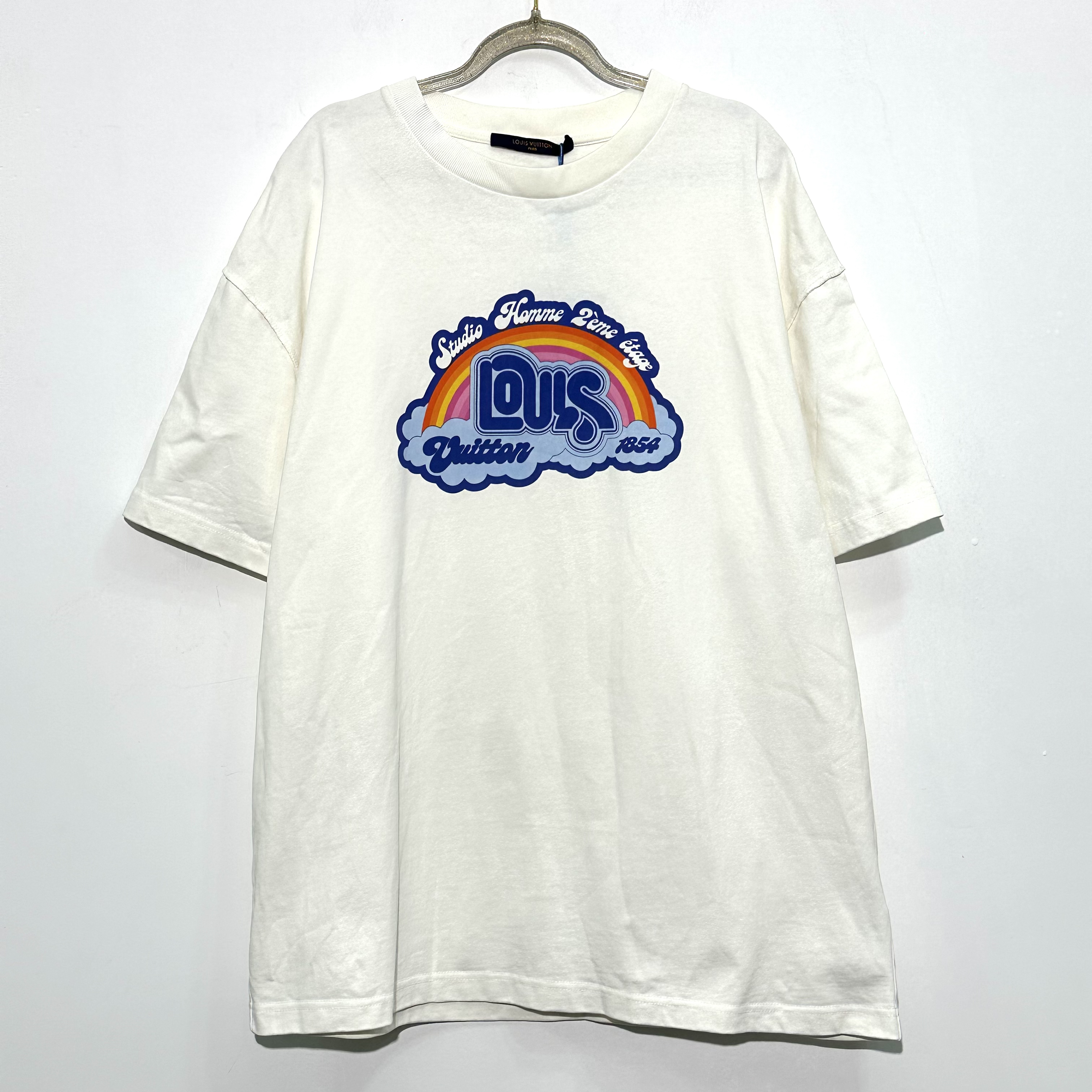 99新 LouisVuitton/路易威登 XL码 白色彩色短袖 M005