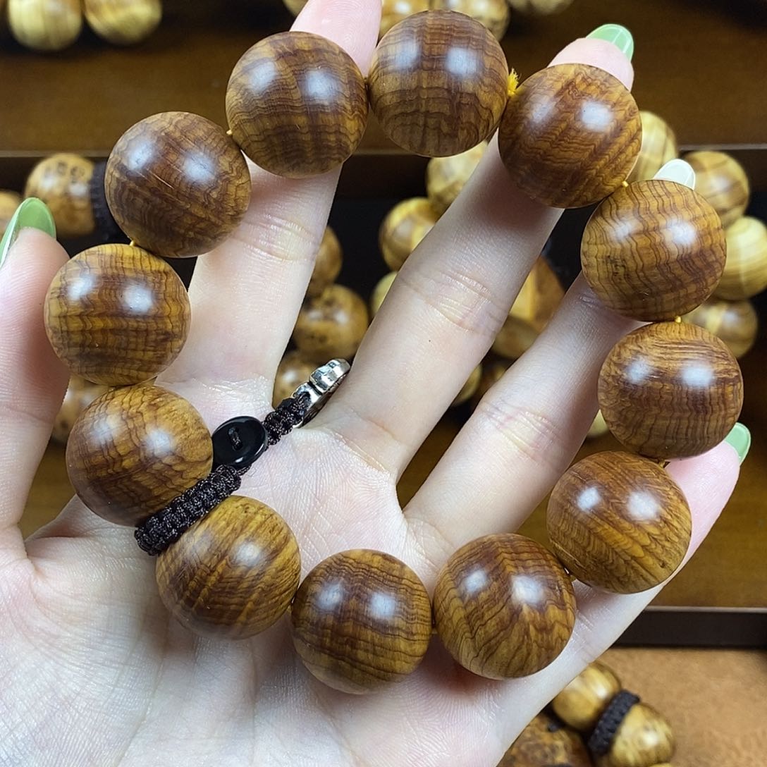 柏木（崖柏）手串/手链爆满 太行陈化金丝蚂蚁腿 水波纹 清甜