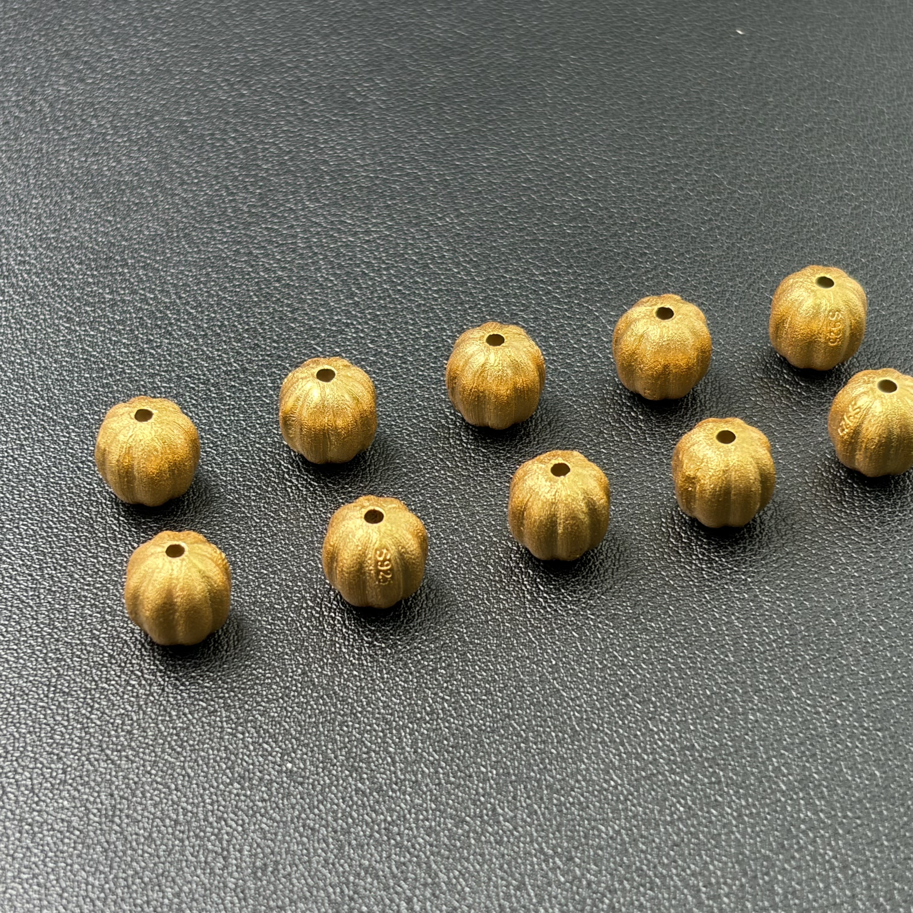 925银银制品 戴琴珠宝」DQ5197-s925银金色南瓜珠10mm