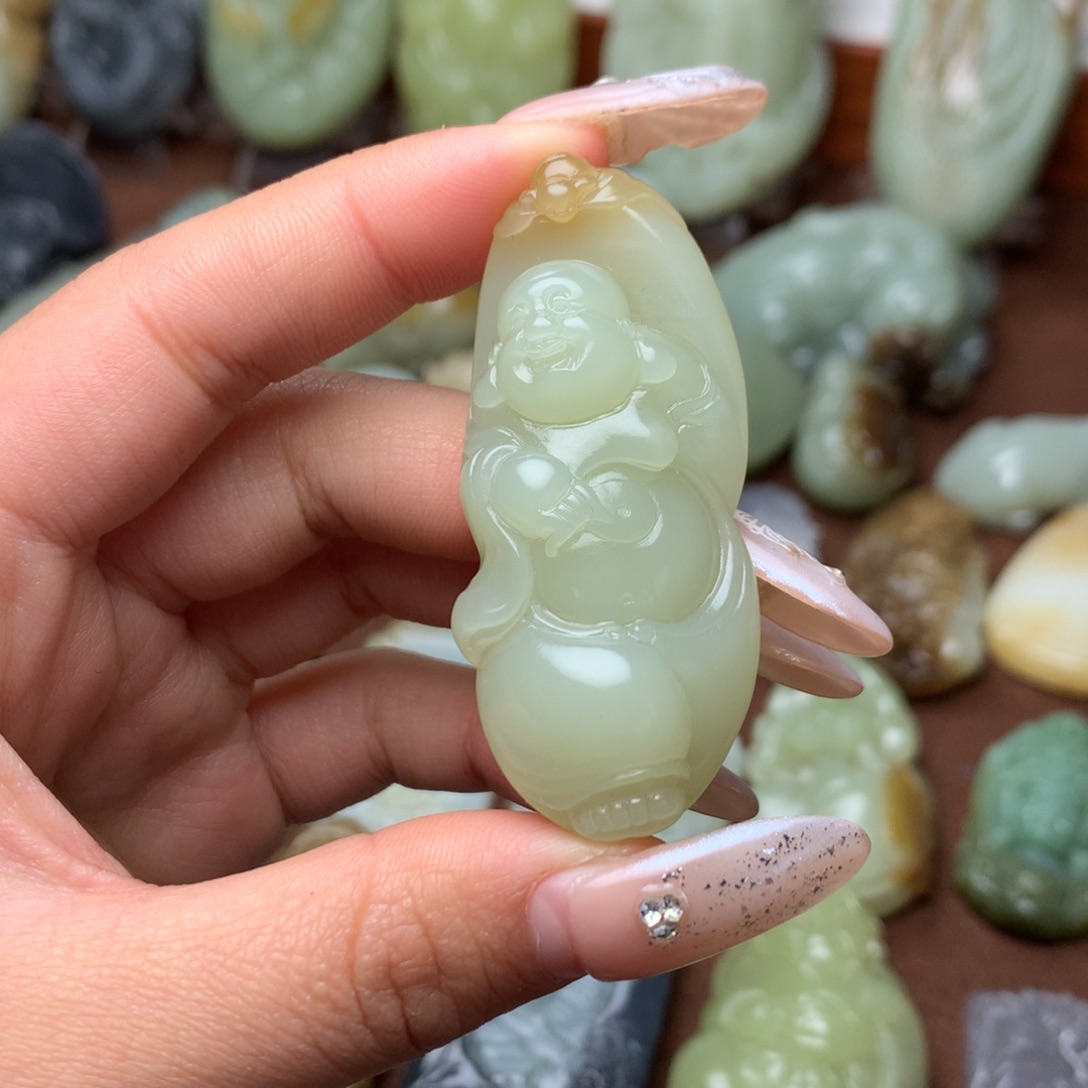 和田玉挂件未镶嵌苏*