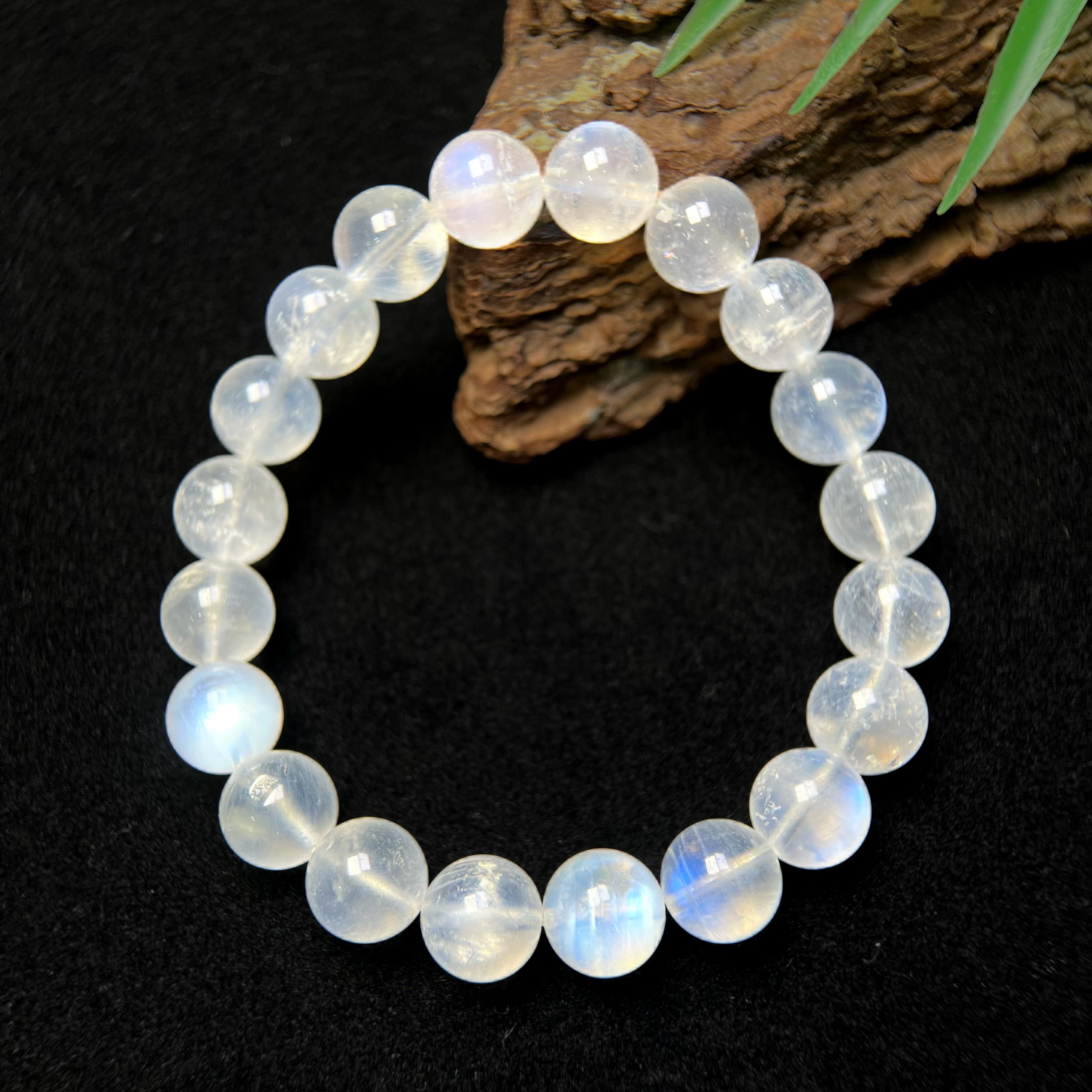 高品质蓝月光 圆珠单圈手串 8-9mm合集