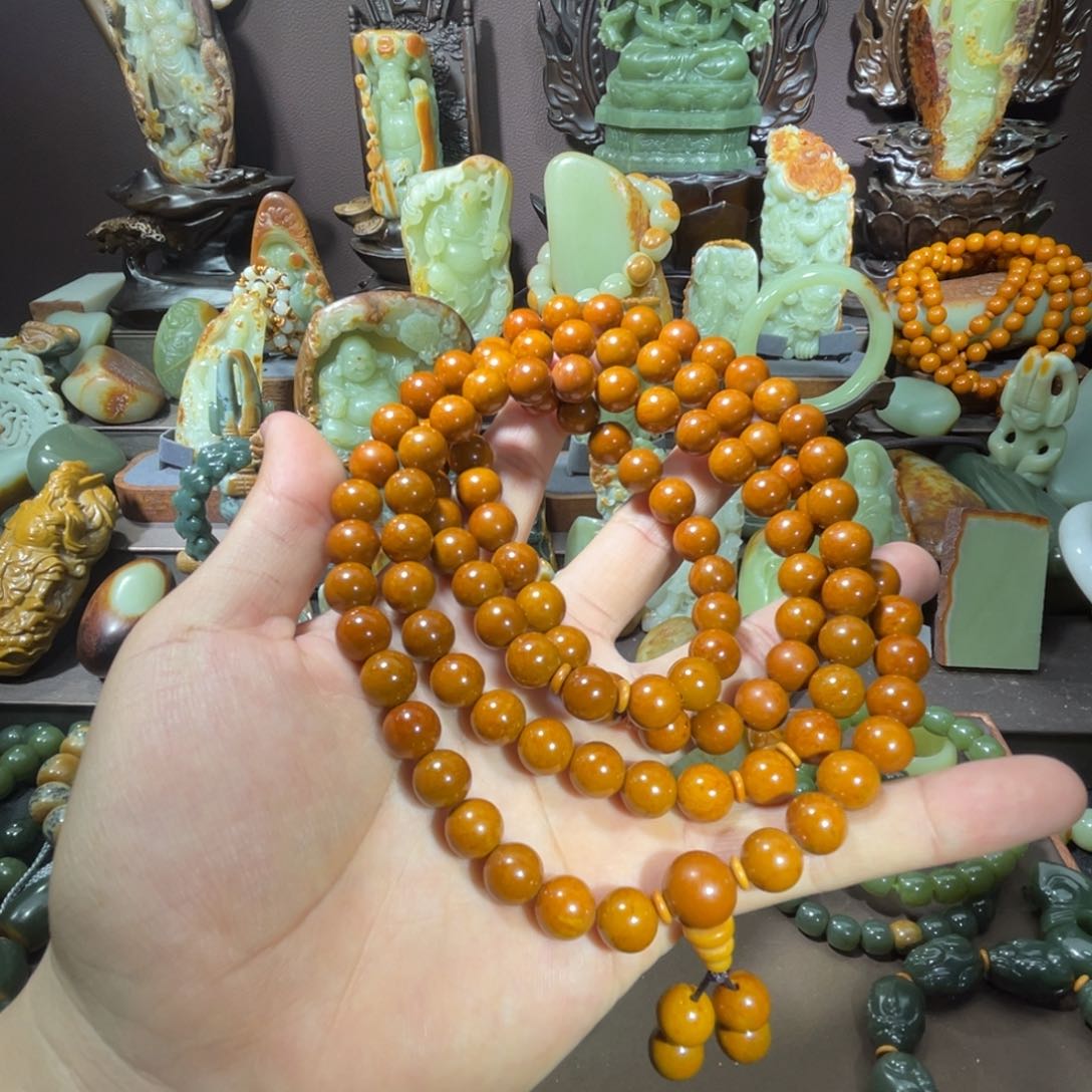 透闪石质玉108 1.0未镶嵌