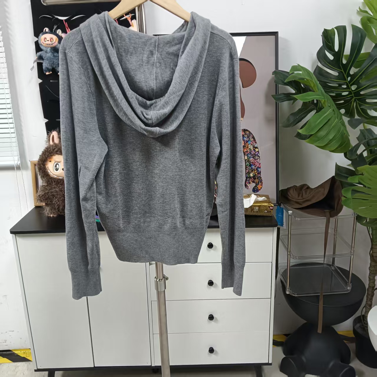 针织连帽线套衫414N